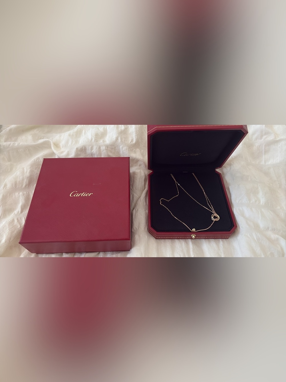 Cartier Rose Gold Interlocking Circle Necklace
